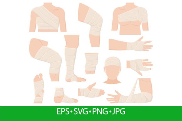 Cartoon Physical Injured Body Parts Graphics