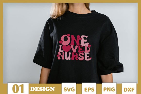 One Loved Nurse Retro Valentine Graphics