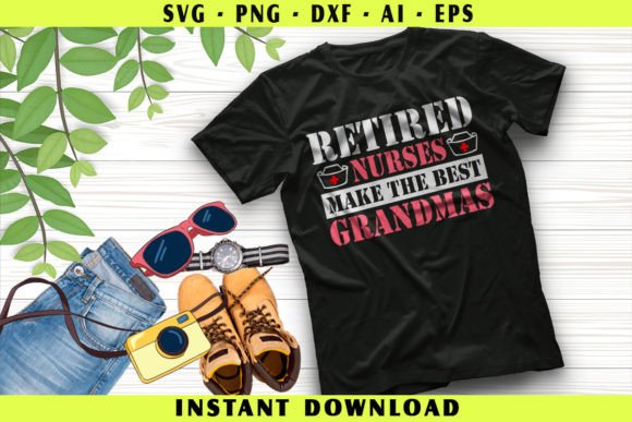 Retired Nurse Grandpa Graphics and T-Shirt Designs