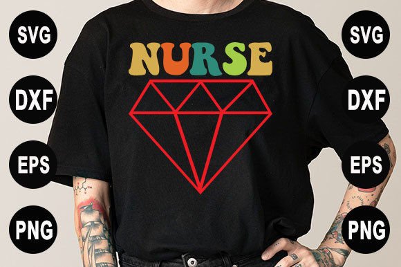 Retro Diamond Craft Design, Nurse Graphics