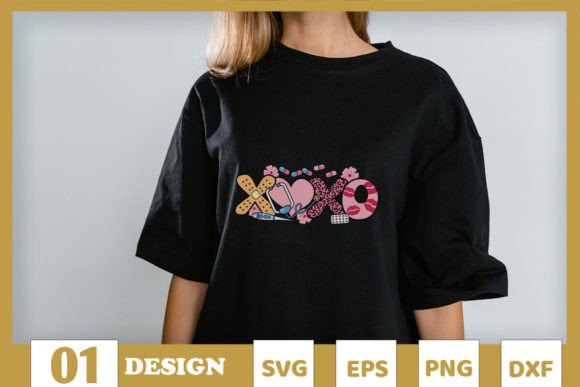 XOXO Nurse Doodle Valentine Graphics